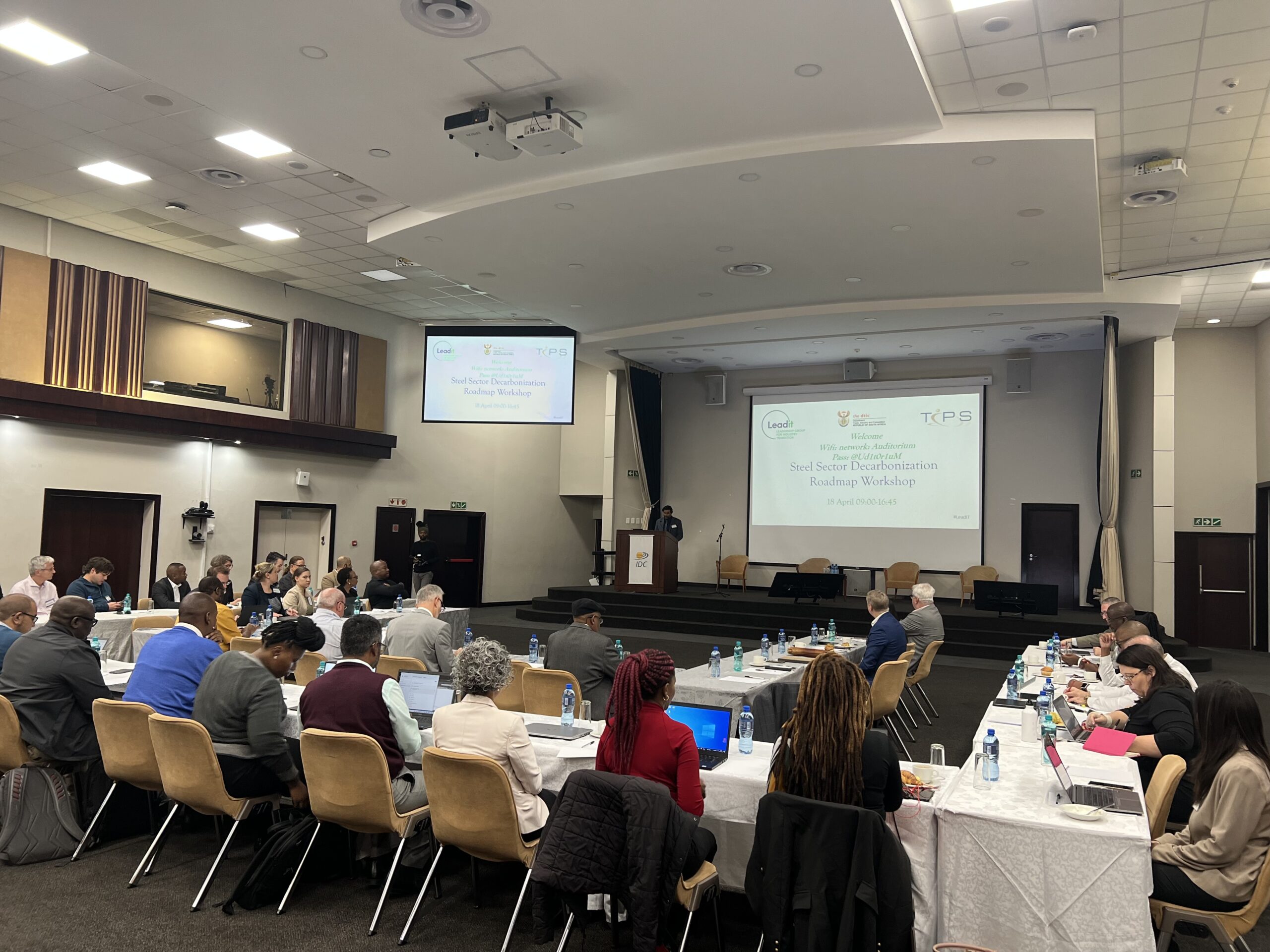 Mahendra Shunmoogan, Director, Department of Trade, Industry and Competition, South Africa, speaking at the South Africa steel decarbonization workshop.